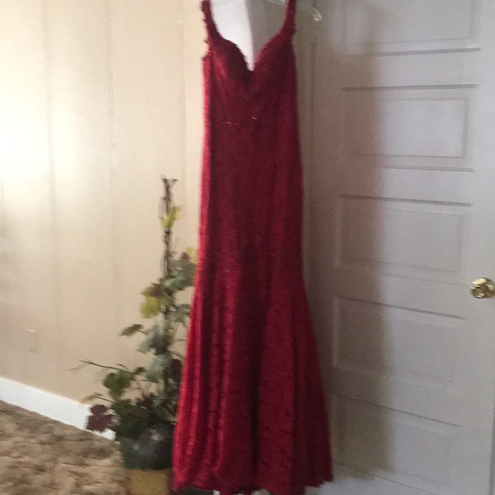 JVN: Jovani Red Form Fitting Gown